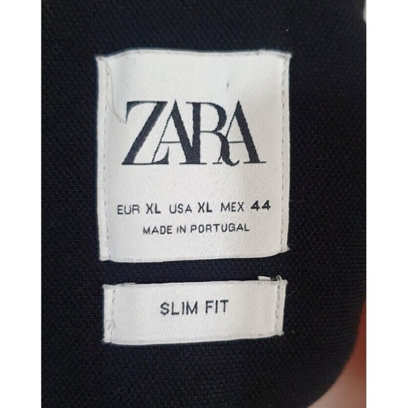 ZARA Men's Size XL Black Active Fabric Slim Fit Long Sleeve Button Down Shirt - Picture 8 of 15